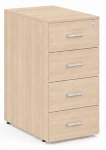 Kontejner Impress 40,6 x 60 cm - 4 zásuvky (ke stolu Impress 76 cm), akát světlý