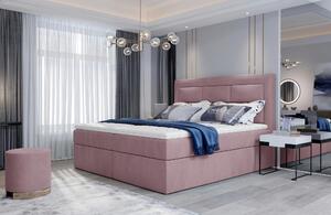 Boxspringová postel 140x200 TERIVO - růžová