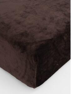 MK Lůžkoviny Prostěradlo mikroplyš Deluxe 90 x 200 cm - tmavě hnědé