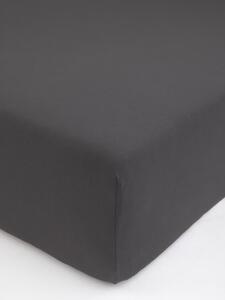 MK Lůžkoviny Jersey prostěradlo s elastanem Deluxe 90 × 200 cm – tmavě šedé
