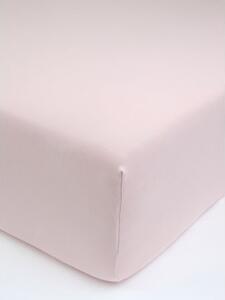 MK Lůžkoviny Jersey prostěradlo s elastanem Deluxe 90 × 200 cm – pudrové