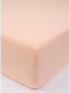 MK Lůžkoviny Jersey prostěradlo s elastanem Deluxe 90 × 200 cm – lososové