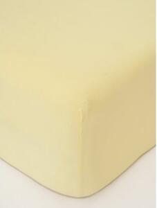 MK Lůžkoviny Jersey prostěradlo do postýlky Classic 70 × 140 cm - pastelová žlutá