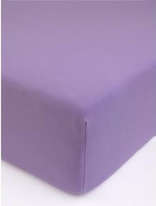MK Lůžkoviny Jersey prostěradlo s elastanem Deluxe 90 × 200 cm – levandulové