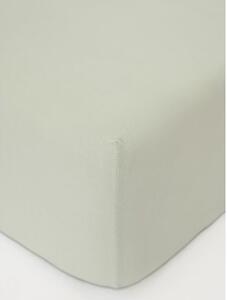 MK Lůžkoviny Jersey prostěradlo do postýlky Classic 70 × 140 cm - šedozelená