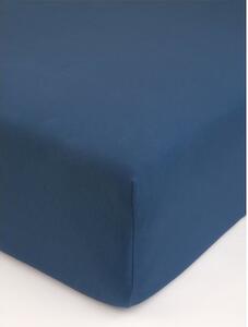 MK Lůžkoviny Jersey prostěradlo s elastanem Deluxe 90 × 200 cm – námořnicky modré