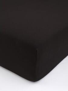 MK Lůžkoviny Jersey prostěradlo s elastanem Deluxe 90 × 200 cm – tmavě hnědé