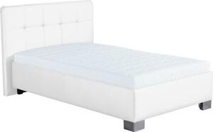 Falco Čalouněná postel Kelvin 140x200, s úložným prostorem, bílá
