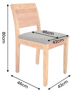 Designová židle Timber II Sheesham / šedá