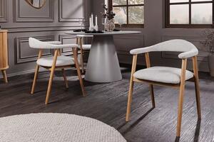 Designová jídelní židle Wadeline II krémová / přírodní hnědá