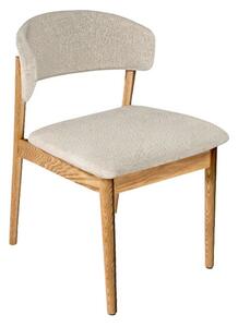 Designová jídelní židle Wadeline krémová / přírodní hnědá