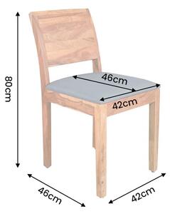 Designová židle Timber II Sheesham / tmavě šedá ekokůže
