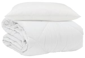 Letní přikrývka s polštářem 2 pcs Bílá Mikrovlákno