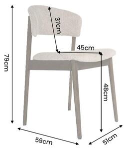 Designová jídelní židle Wadeline béžová / hnědá