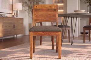 Designová židle Timber II Sheesham / šedá