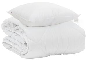 Letní přikrývka s polštářem 2 pcs Bílá Mikrovlákno
