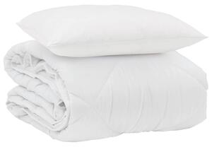 Letní přikrývka s polštářem 2 pcs Bílá Mikrovlákno
