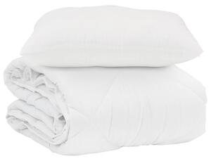 Letní přikrývka s polštářem 2 pcs Bílá Mikrovlákno