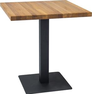 Casarredo Jídelní stůl PURO 60x60, dýha dub/černý kov