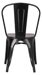 Židle Niort Wood černá, kartáčovaná borovice