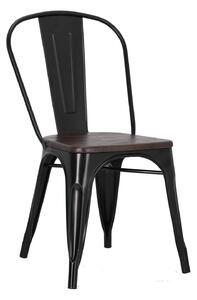 Židle Niort Wood černá, kartáčovaná borovice