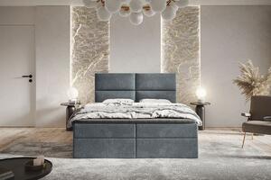 Čalouněná manželská postel Clark 160x200 cm Barva: Modrá - Kronos 09