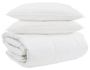 Sada přikrývek s polštářem 3 pcs Bílá Peří