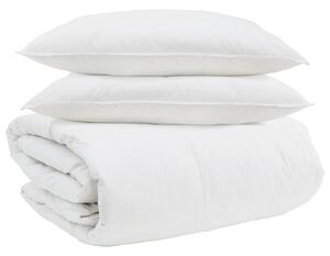 Sada přikrývek s polštářem 3 pcs Bílá Peří