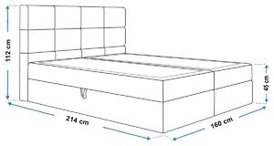Dvoulůžková postel Endy 160x200 cm Barva: Modrá - Kronos 09