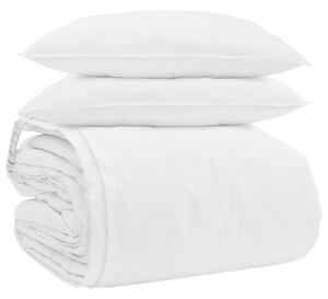 Sada přikrývek s polštářem 3 pcs Bílá Peří