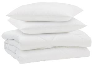 Letní přikrývka s polštářem 3 pcs Bílá Mikrovlákno