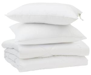 Letní přikrývka s polštářem 3 pcs Bílá Mikrovlákno