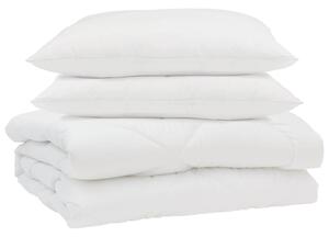 Letní přikrývka s polštářem 3 pcs Bílá Mikrovlákno