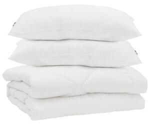 Přikrývka s polštářem 3 pcs Bílá Mikrovlákno