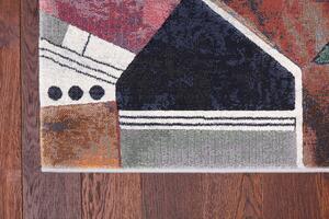 Moderní kusový koberec Ragolle Argentum 63732 6626 Geometrický vícebarevný Rozměr: 80x150 cm