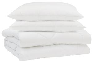 Letní přikrývka s polštářem 3 pcs Bílá Mikrovlákno