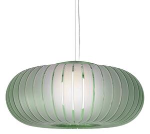 Kartell závěsné světlo Teresa Frozen, šalvějově zelené, Ø 50 cm, E27, Zelená, Obývací pokoj / jídelna, Plast, Design