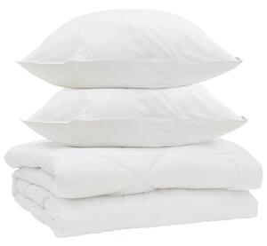 Přikrývka s polštářem 3 pcs Bílá Mikrovlákno