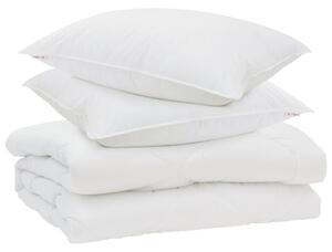 Přikrývka s polštářem 3 pcs Bílá Mikrovlákno