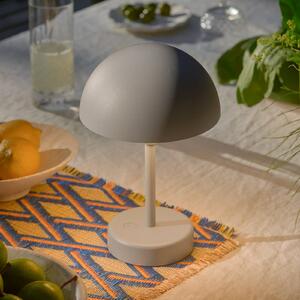 Nordlux LED stolní lampa na baterie Ellen To-Go, šedá, hliník, stmívatelný, Hliník / šedá / zinek, Obývací pokoj / jídelna, Hliník, Skandinávský