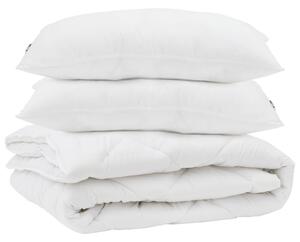 Přikrývka s polštářem 3 pcs Bílá Mikrovlákno