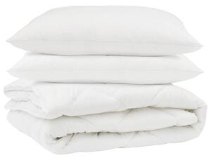 Přikrývka s polštářem 3 pcs Bílá Mikrovlákno