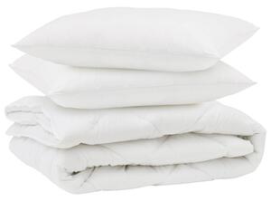 Přikrývka s polštářem 3 pcs Bílá Mikrovlákno