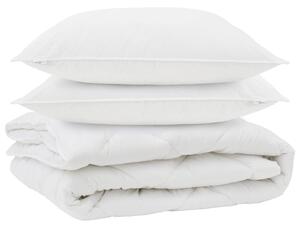 Přikrývka na všechny sezóny s polštářem 3 pcs Bílá Mikrovlákno