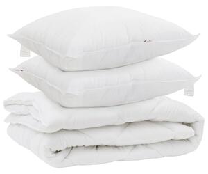 Přikrývka na všechny sezóny s polštářem 3 pcs Bílá Mikrovlákno