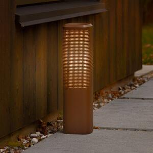 Nordlux Stojací lampa Sidara 45 Seaside, hnědá, hliník, IP44, E27, stmívatelný, Hnědá / rez, Hliník, Moderní