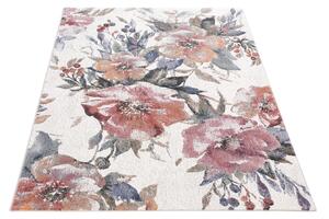 Moderní kusový koberec Ragolle Argentum 63720 6626 Květy krémový vícebarevný Rozměr: 200x290 cm