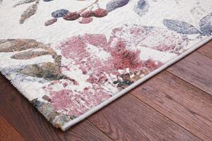 Moderní kusový koberec Ragolle Argentum 63720 6626 Květy krémový vícebarevný Rozměr: 80x150 cm