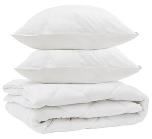 Přikrývka na všechny sezóny s polštářem 3 pcs Bílá Mikrovlákno
