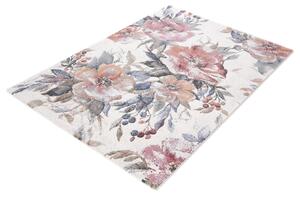Moderní kusový koberec Ragolle Argentum 63720 6626 Květy krémový vícebarevný Rozměr: 160x230 cm